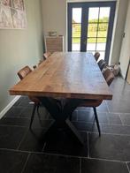 Eettafel mangohout 240x100, Ophalen, Overige materialen, Gebruikt, 200 cm of meer