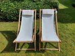 2 nouvelles chaises de plage en bambou, Jardin & Terrasse, Chaises longues, Enlèvement, Neuf, Bois, Réglable