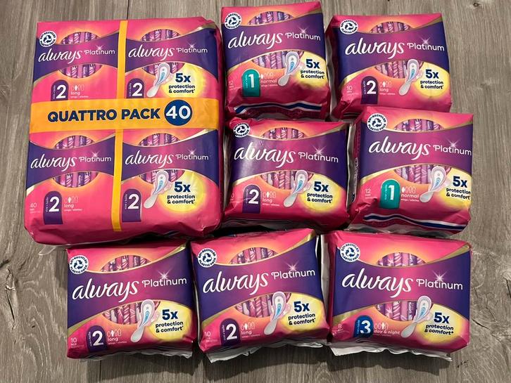 Maandverbanden Always platinum, Handtassen en Accessoires, Uiterlijk | Lichaamsverzorging, Ophalen