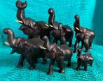 Houten olifanten familie, Comme neuf, Enlèvement ou Envoi