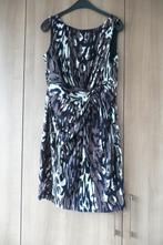 Zwart bruin geprint kleedje (K768), Taille 42/44 (L), Enlèvement ou Envoi, Comme neuf, Sous le genou