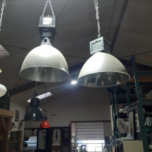 Lampen Industrieel Vintage Hang Gasontlading, Huis en Inrichting, Lampen | Hanglampen, Gebruikt, Minder dan 50 cm, Glas, Metaal