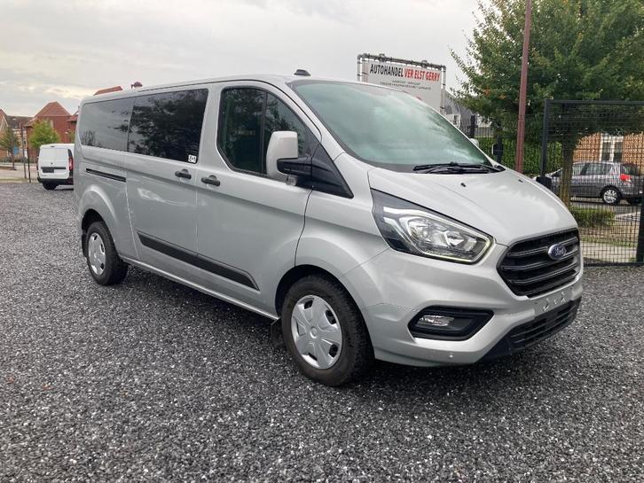 Ford transit custom L2 9 ZITPLAATSEN AUTOMAAT 2023 52000km!!, Auto's, Ford, Bedrijf, Te koop, Transit, ABS, Airbags, Airconditioning
