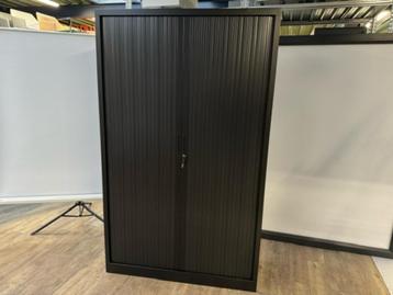 Zwarte roldeurkast van 198 x 120 x 43,5