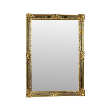 Klassieke Gouden Deknudt Spiegel Barok Stijl Fumé Glas 95cm, Enlèvement, Rectangulaire, 50 à 100 cm, Moins de 100 cm