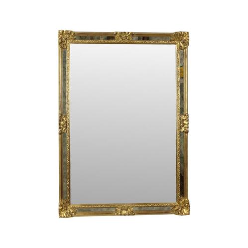 Klassieke Gouden Deknudt Spiegel Barok Stijl Fumé Glas 95cm, Antiek en Kunst, Antiek | Spiegels, 50 tot 100 cm, Minder dan 100 cm