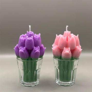 Tulpen Geurkaarsen in Glas  beschikbaar voor biedingen