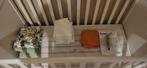 Ikea kinderbedje, Huis en Inrichting, Slaapkamer | Bedden, Ophalen, Wit, 190 cm of minder, Zo goed als nieuw