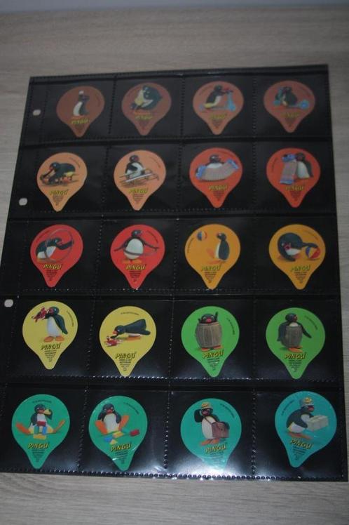 Pingu 30 koffieroomdeksels , complete reeks, Verzamelen, Stripfiguren, Zo goed als nieuw, Overige typen, Overige figuren, Ophalen of Verzenden