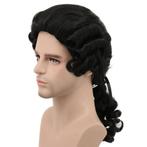Historische Barok Lakei Judge pruik met staartje zwart, Bijoux, Sacs & Beauté, Beauté | Soins des cheveux, Envoi, Neuf, Perruque ou Extension de cheveux