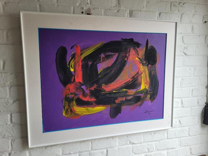 Schilderij van Gerard Schneider, Antiek en Kunst, Kunst | Schilderijen | Klassiek, Ophalen of Verzenden