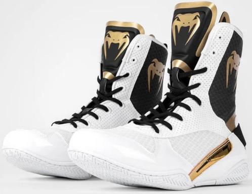 Venum Elite Boksschoenen - Wit/Zwart/Goud - 41, Sport en Fitness, Boksen, Nieuw, Boksschoenen, Ophalen