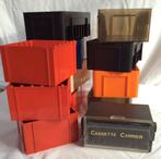 Vintage MC/K7/Cassettehouders - Ladenbox + Racks (25 Stuks), Ophalen of Verzenden