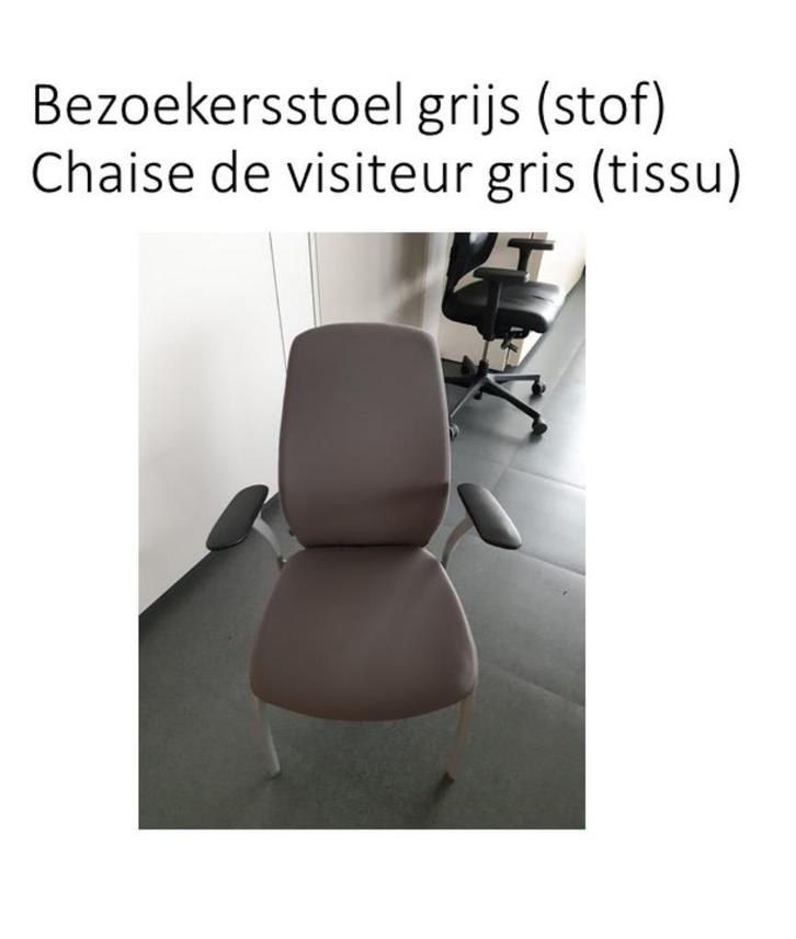 Bezoekersstoel, wachtkamer of vergaderruimte, Huis en Inrichting, Stoelen, Gebruikt, Vijf, Zes of meer stoelen, Hout, Metaal, Stof