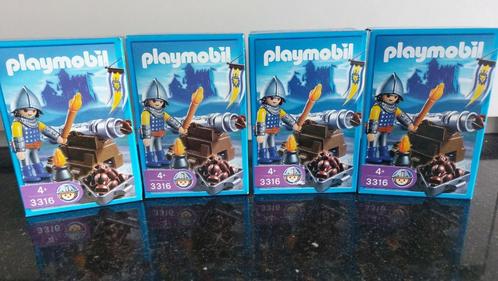 PLAYMOBIL -  4 Konningskanonniers - 3316 : NIEUW, Kinderen en Baby's, Speelgoed | Playmobil, Nieuw, Complete set, Ophalen of Verzenden