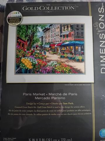 Borduurpakket Paris Market van Dimensions Gold
