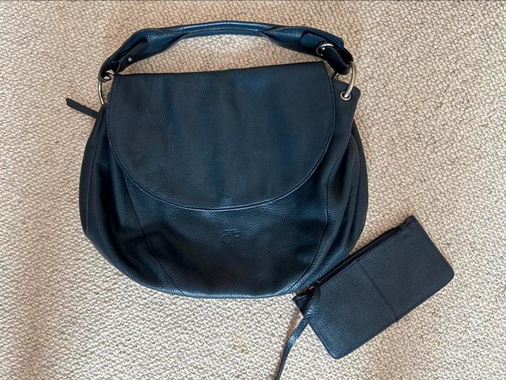 Handtas De Roo, Handtassen en Accessoires, Tassen | Damestassen, Handtas, Blauw, Ophalen of Verzenden