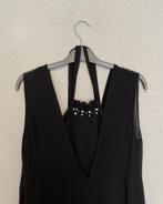 Lange zwarte feestjurk met parels van Senso (L), Taille 42/44 (L), Enlèvement ou Envoi, Senso, Comme neuf