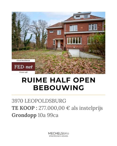 Karaktervolle woning te koop in Leopoldsburg, Immo, Huizen en Appartementen te koop, Provincie Limburg, 1000 tot 1500 m², Twee onder één kap