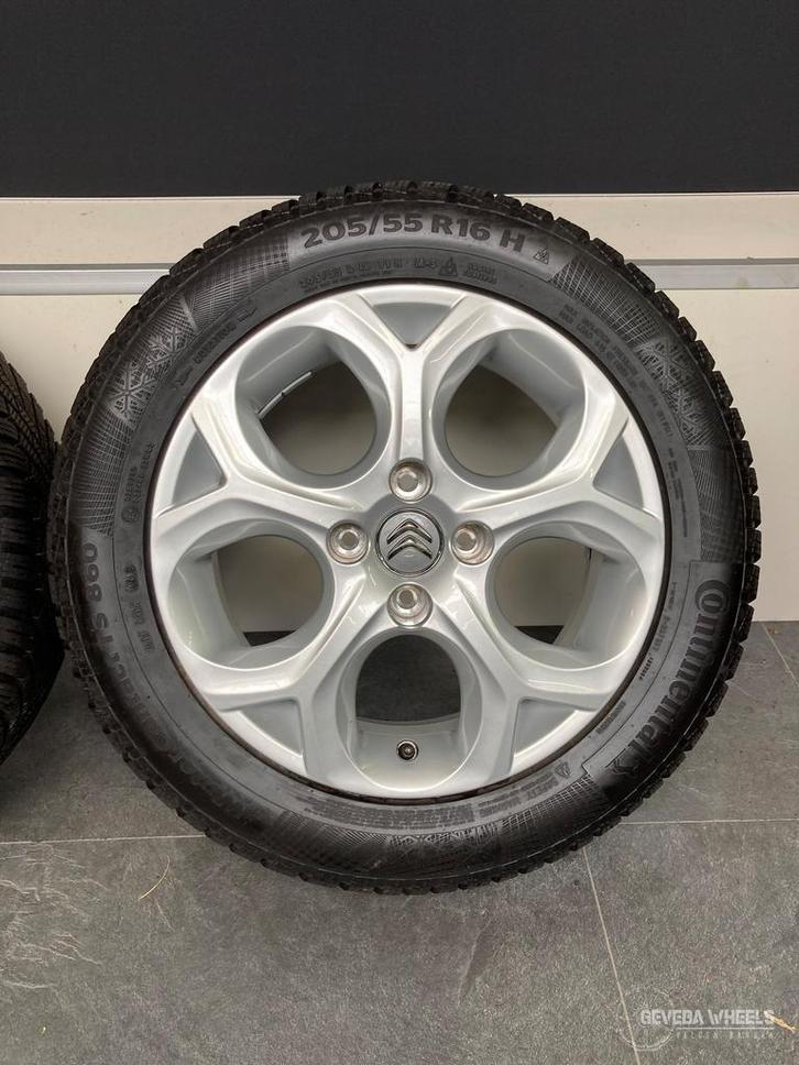 16” originele Citroën C3 velgen + winterbanden 4x108 9687753, Auto-onderdelen, Banden en Velgen, Banden en Velgen, Winterbanden