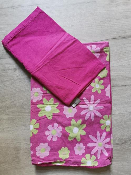 Dekbedovertrek babybed, Kinderen en Baby's, Kinderkamer | Beddengoed, Gebruikt, Dekbedovertrek, Roze, Meisje, Ophalen of Verzenden