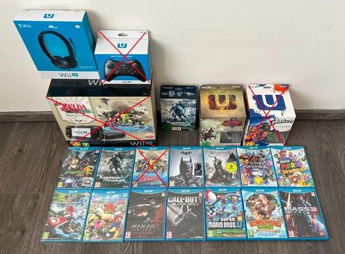 Nintendo Wii U - 16 Games + Accessoires, Games en Spelcomputers, Spelcomputers | Nintendo Wii U, Zo goed als nieuw, Met 2 controllers