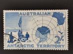 Australian Antarctic 1957 - landkaart en vlag, Ophalen of Verzenden, Gestempeld