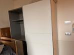 Witte kleerkast met schuifdeuren en lades, Huis en Inrichting, Kasten | Kleerkasten, Ophalen, Zo goed als nieuw