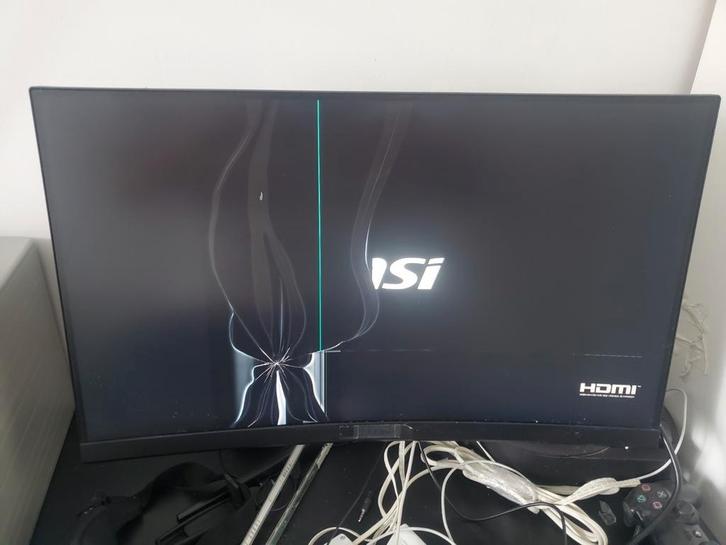 Msi scherm 27 inch curved, Computers en Software, Monitoren, Zo goed als nieuw, Ophalen of Verzenden