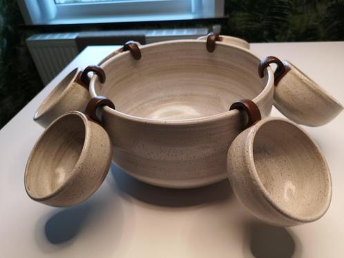 Sangria-set van aardewerk, Huis en Inrichting, Keuken | Servies, Zo goed als nieuw, Overige typen, Boerenbont, Aardewerk, Ophalen of Verzenden
