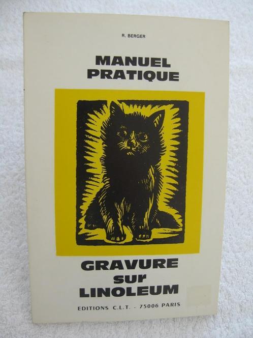 Linogravure – R. Berger - 1970, Boeken, Kunst en Cultuur | Beeldend, Gelezen, Ophalen of Verzenden