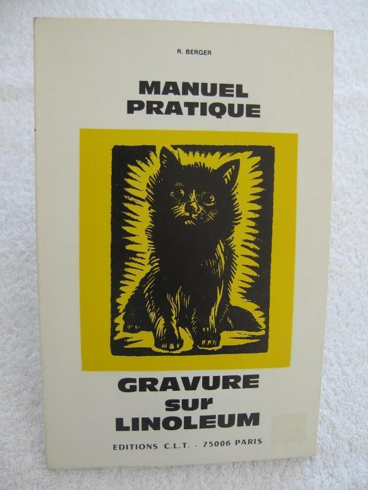 Linogravure – R. Berger - 1970, Boeken, Kunst en Cultuur | Beeldend, Gelezen, Ophalen of Verzenden