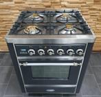 🔥Luxe Boretti Majestic Fornuis 70cm antraciet & rvs 1 oven, 60 cm of meer, Zo goed als nieuw, Energieklasse A of zuiniger, Gas