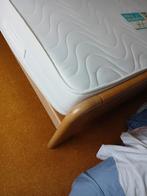 Matras + bed, Huis en Inrichting, Ophalen, Gebruikt, Beige, Tweepersoons