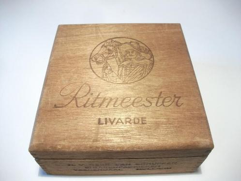3 sigarenkisjtes Ritmeester fiat buat livarde - hout / blik, Verzamelen, Rookartikelen, Aanstekers en Luciferdoosjes, Gebruikt