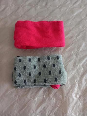 Broekkousen grijs en roze maat 110/116, goede staat beschikbaar voor biedingen