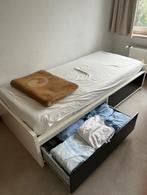 Bed, Huis en Inrichting, Ophalen, Eenpersoons, Wit, 200 cm