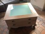 Salontafel vierkant met lades, Huis en Inrichting, Tafels | Salontafels, Ophalen, Gebruikt, 50 tot 75 cm, Vierkant