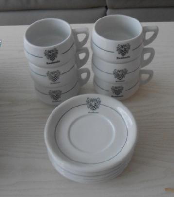 6 tasses et sous - tasses de la marque Rombouts, Neuf, Enlèvement, Autres matériaux, Autres styles