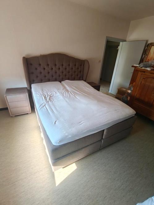 boxspring 160x200 swiss sense, Huis en Inrichting, Slaapkamer | Bedden, Gebruikt, Tweepersoons, 160 cm, 200 cm, Stof, Overige kleuren