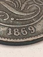2 centiem leopold 2 van1869 met dubbele 1zuid breed jaartal, Postzegels en Munten, Ophalen of Verzenden, Losse munt
