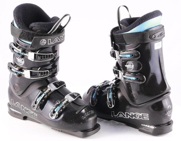 39 40 EU kinder skischoenen LANGE TEAM 9, micro, black/blue, Sport en Fitness, Skiën en Langlaufen, Gebruikt, Schoenen, Ski, Overige merken
