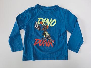 Mt 104 Blauwe T-shirt lange mouwen Dino dunk beschikbaar voor biedingen