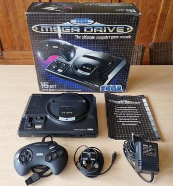 Sega Mega Drive + Controller + Box + Handleiding beschikbaar voor biedingen