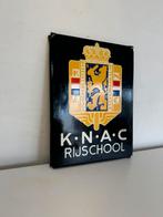 KNAC Rijschool emaille bordje, Verzamelen, Ophalen of Verzenden, Gebruikt, Reclamebord