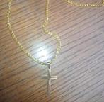 Vergulde halsketting en kruis, Ophalen of Verzenden, Goud, Goud