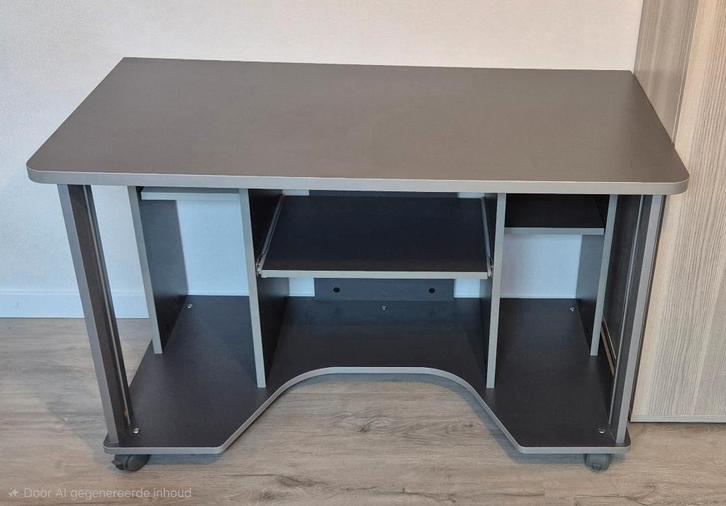 Computer tafel, Huis en Inrichting, Bureaus, Zo goed als nieuw, Bureau, Met wielen, Ophalen