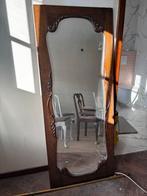 Miroir en bois (ancienne porte d’armoire), Comme neuf, 50 à 75 cm, Rectangulaire, 150 à 200 cm