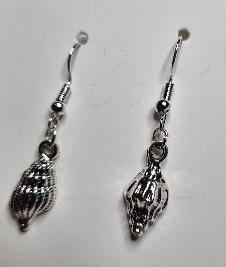Boucles d'oreilles "Coquillages Argentés", Bijoux, Sacs & Beauté, Boucles d'oreilles, Neuf, Pendantes, Argent, Argent, Enlèvement ou Envoi