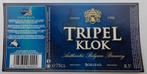 Bieretiket Tripel Klok Brouwerij Boelens (12b8), Verzamelen, Biermerken, Ophalen of Verzenden, Nieuw